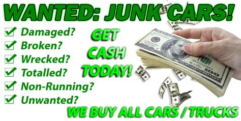 We Pay Cash for Junk Cars & Scrap Metal .